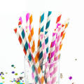 Striped Color eco friendly Food Grade Wholesale Wholesale Eco Biodegradable Paper Drinking Straws